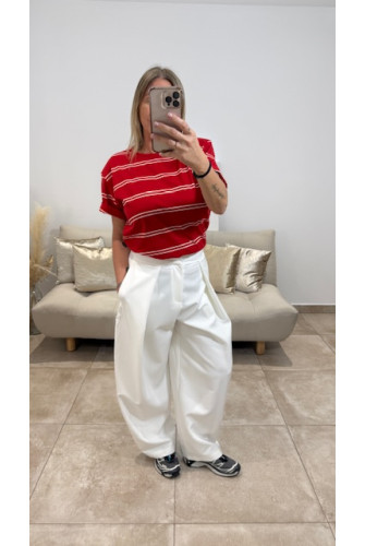 Pantalon Taille Haute CLASSICO Blanc