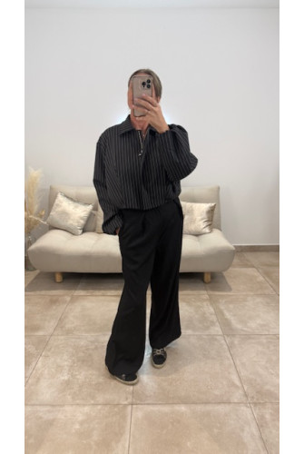 Veste zippée Rayée ZEBRA Noir