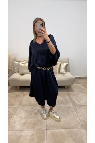 Robe Chemise Fluide MARINA Marine