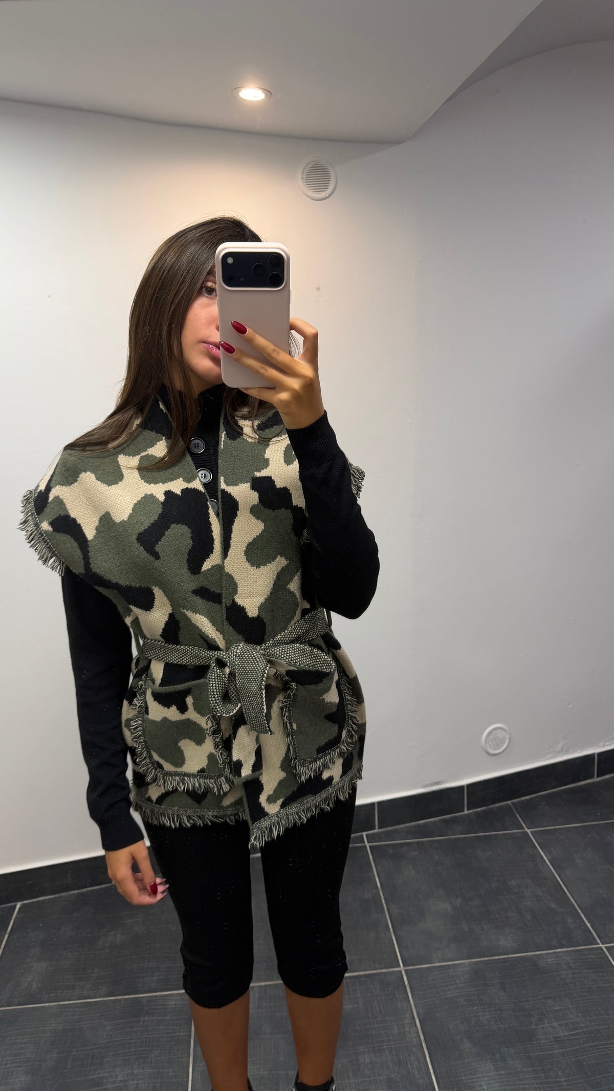 Gilet sans manches ceinturé MILO Camouflage KAKI