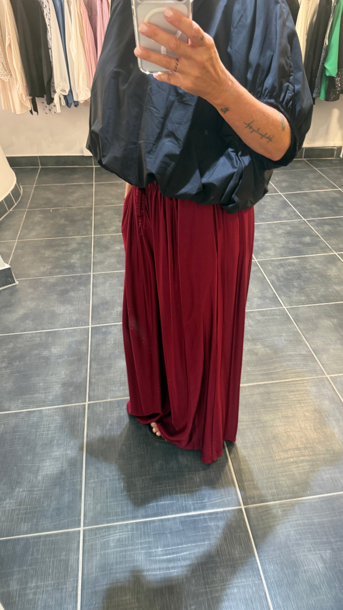 Pantalon ample et fluide OLAF Bordeaux