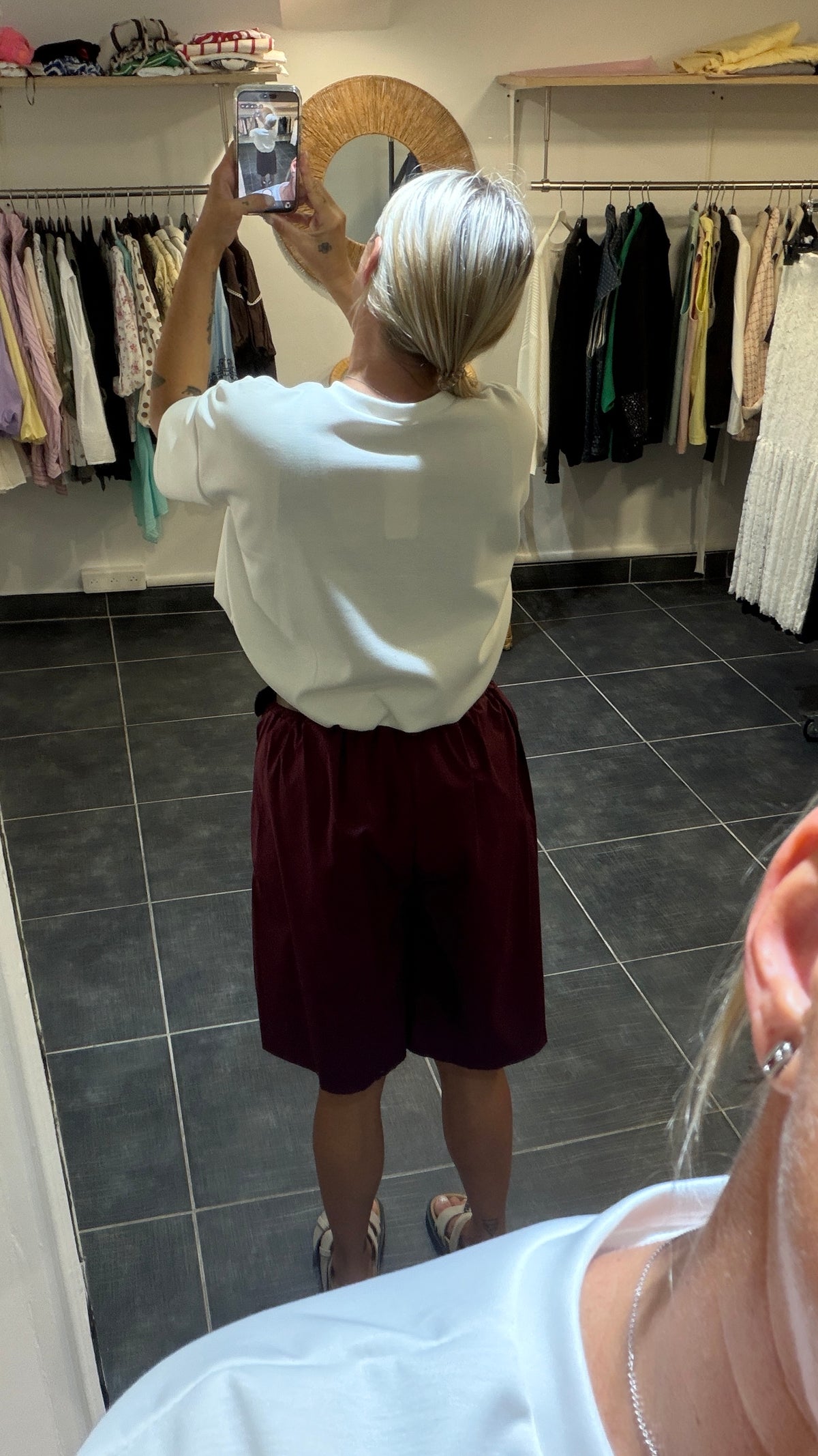 Bermudas Ample à plis BOB Bordeaux