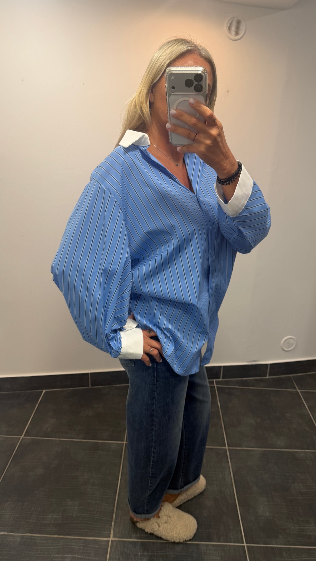 Chemise ample rayée CELESTE Bleu Ciel