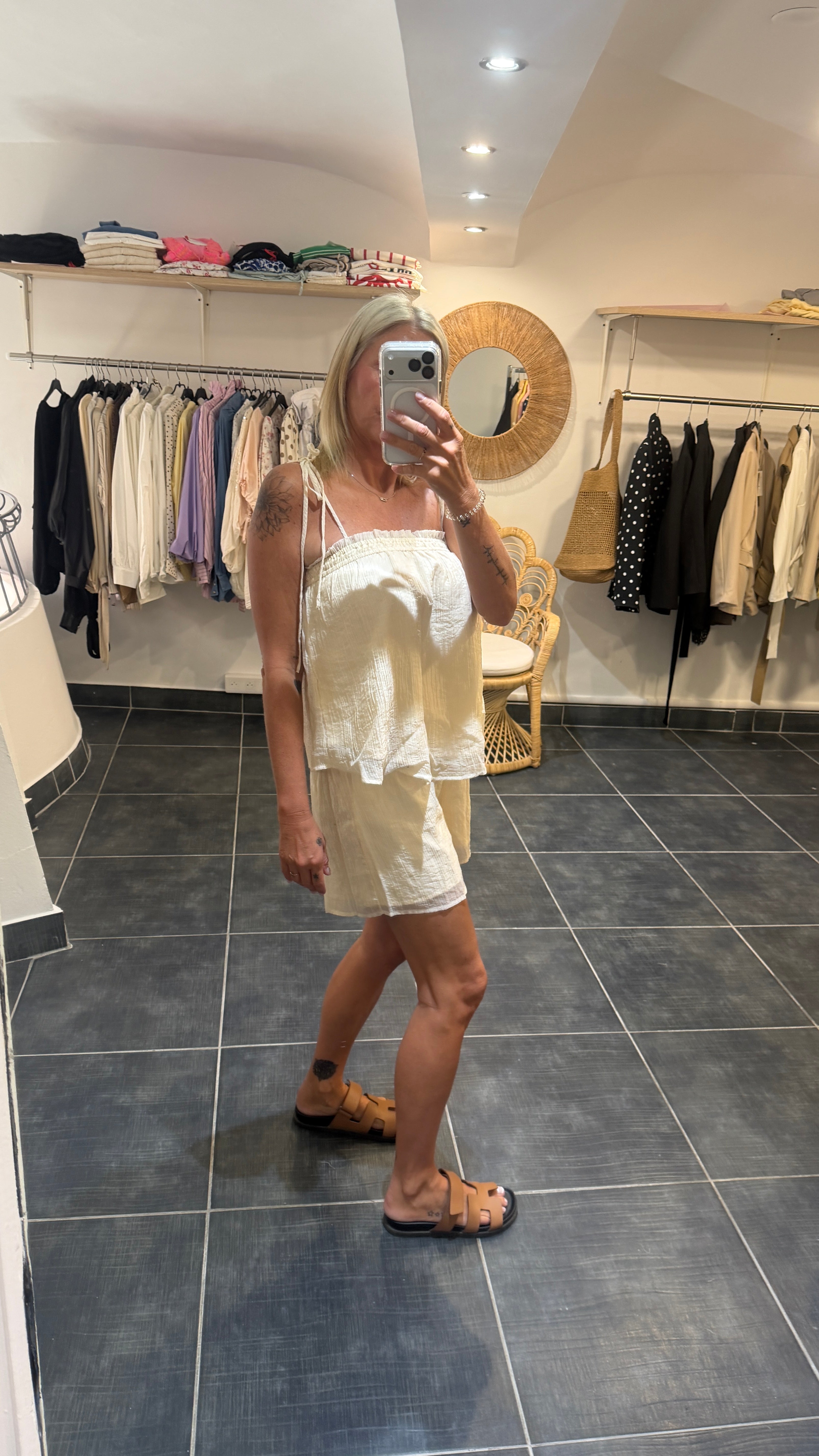 Ensemble Top+Short FLORIAN Ecru