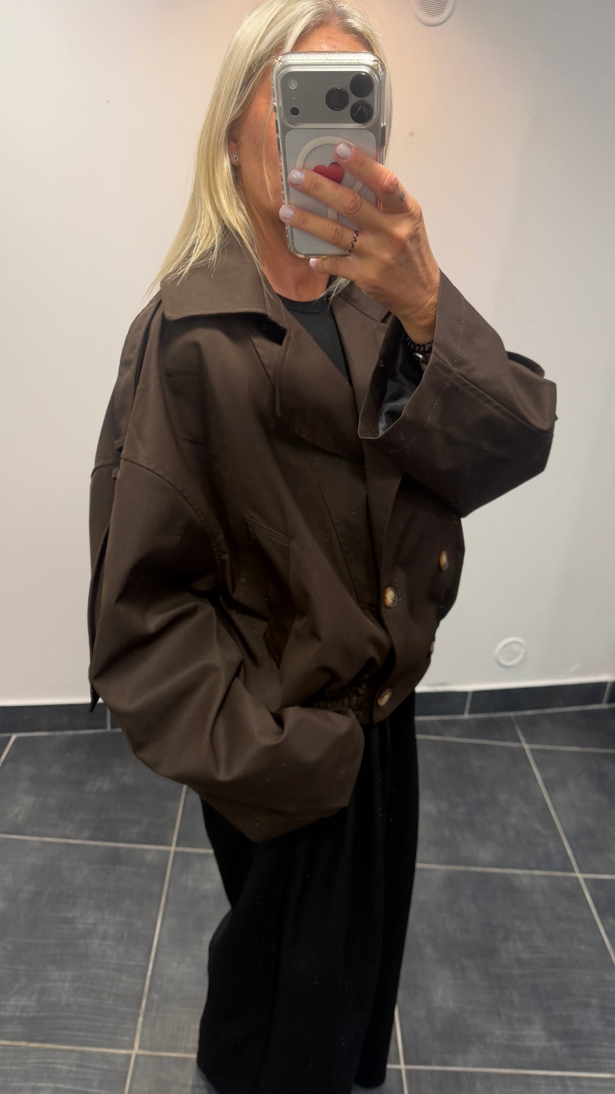 Veste Trench court ample TRENCHY Chocolat