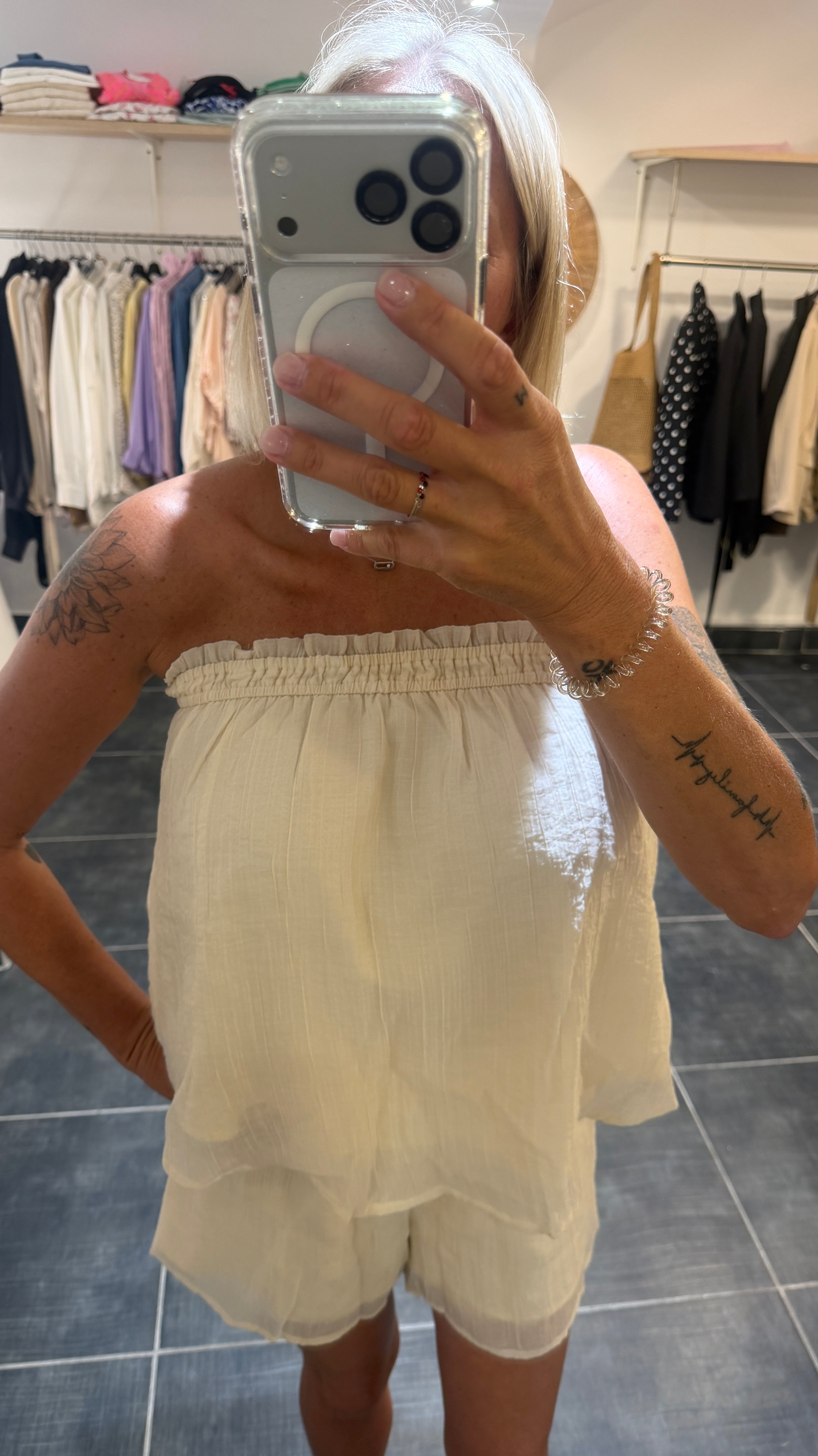 Ensemble Top+Short FLORIAN Ecru