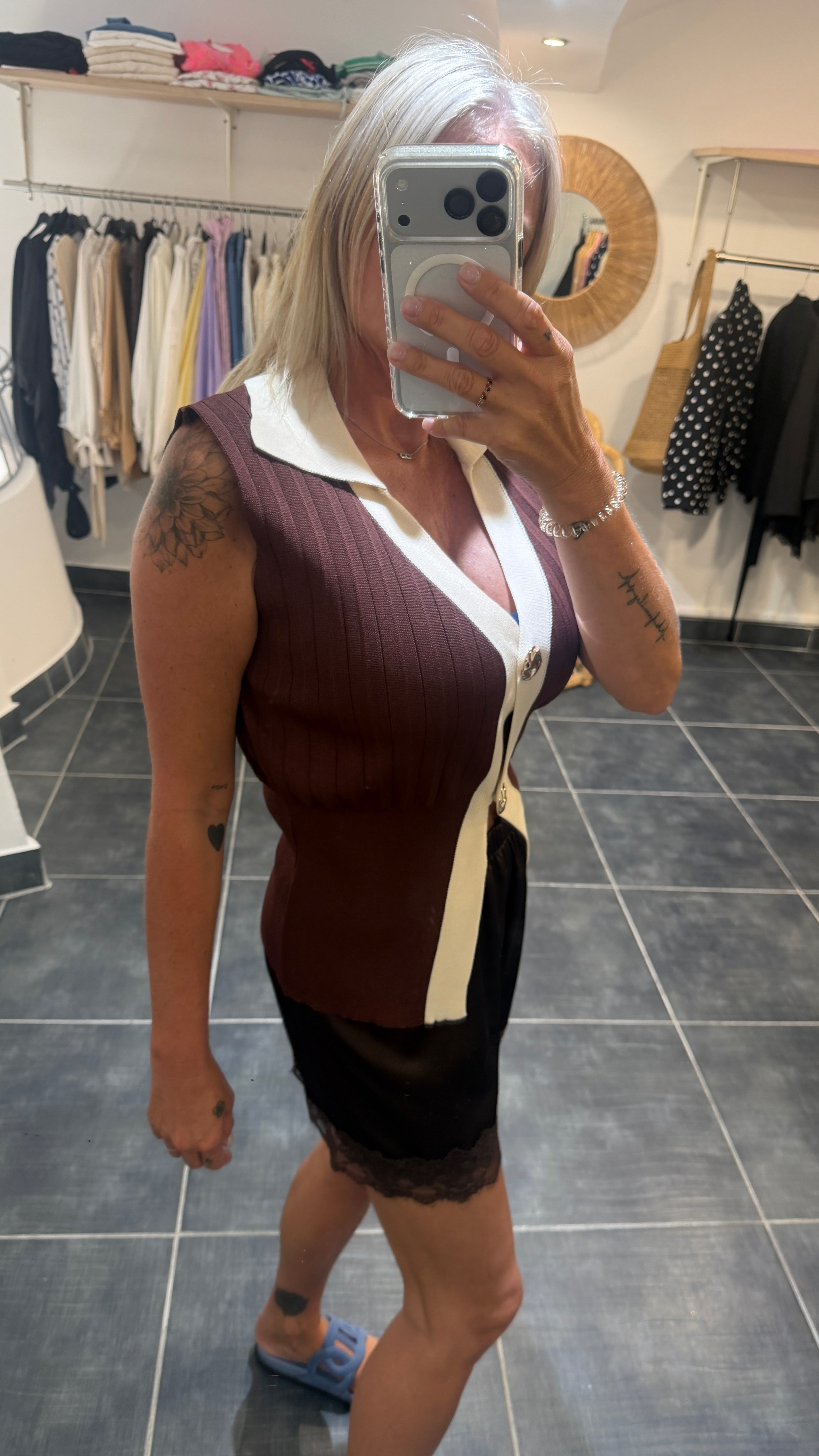 Top en maille SOPRANO Chocolat