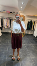 Bermudas Ample à plis BOB Bordeaux
