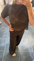 Pantalon Dentelle Douceur JULES Chocolat