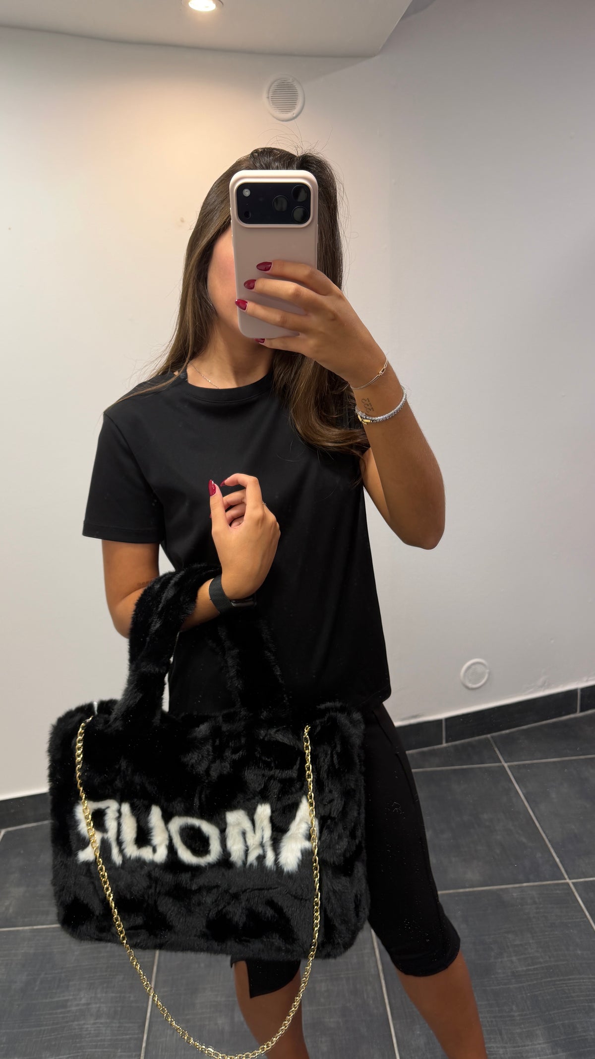 Sac Imitation fourrure DULCE Noir