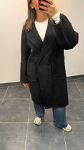 Manteau long en laine LALY Noir