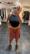 Bermudas en lin et coton MANY Terracotta