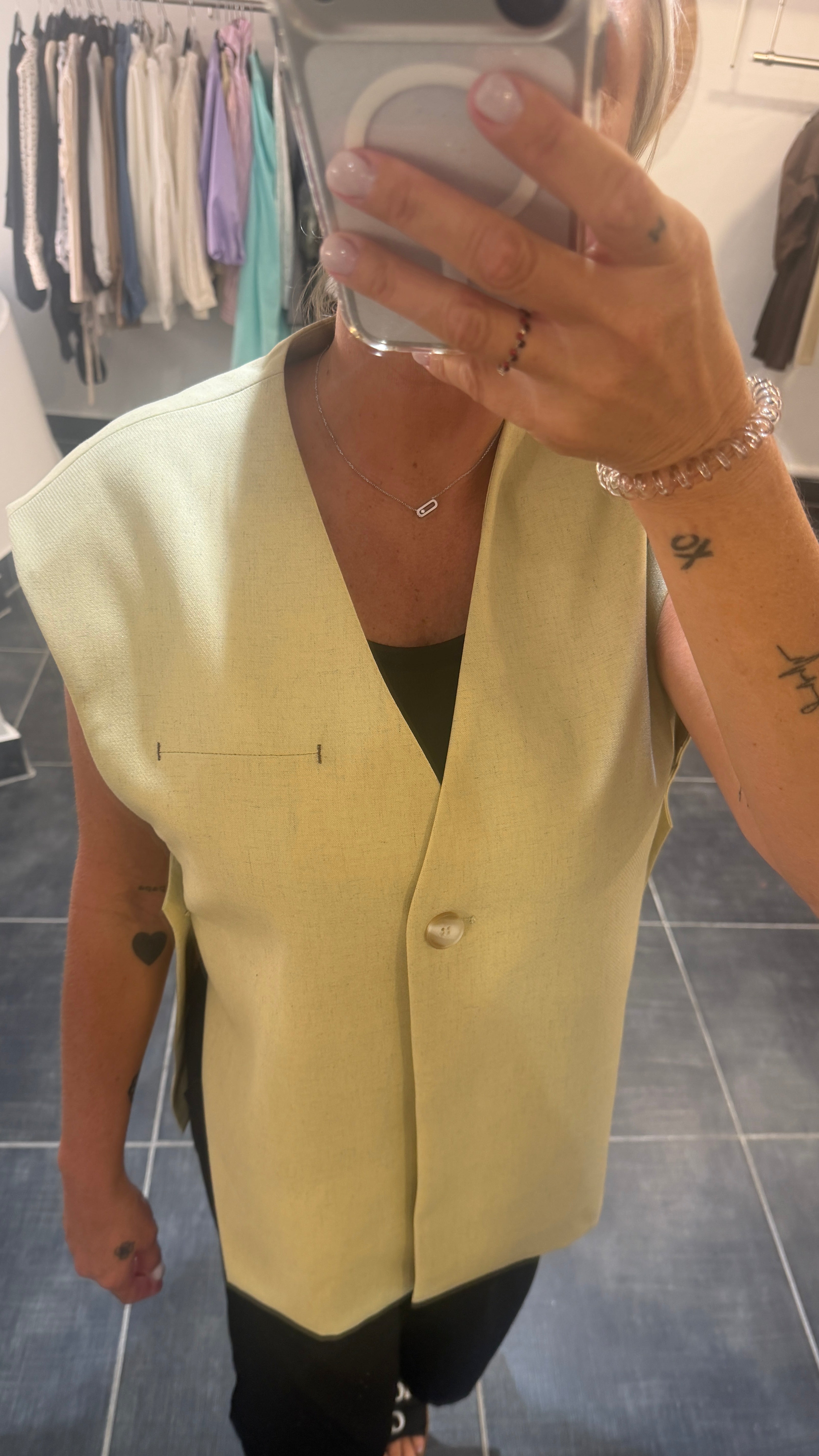 Gilet Tailleur sans manches CÉSAR Beige