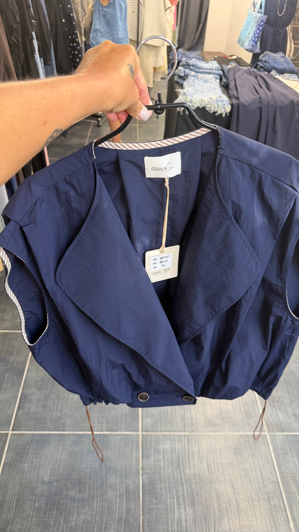 Veste ample et légère PARA Marine