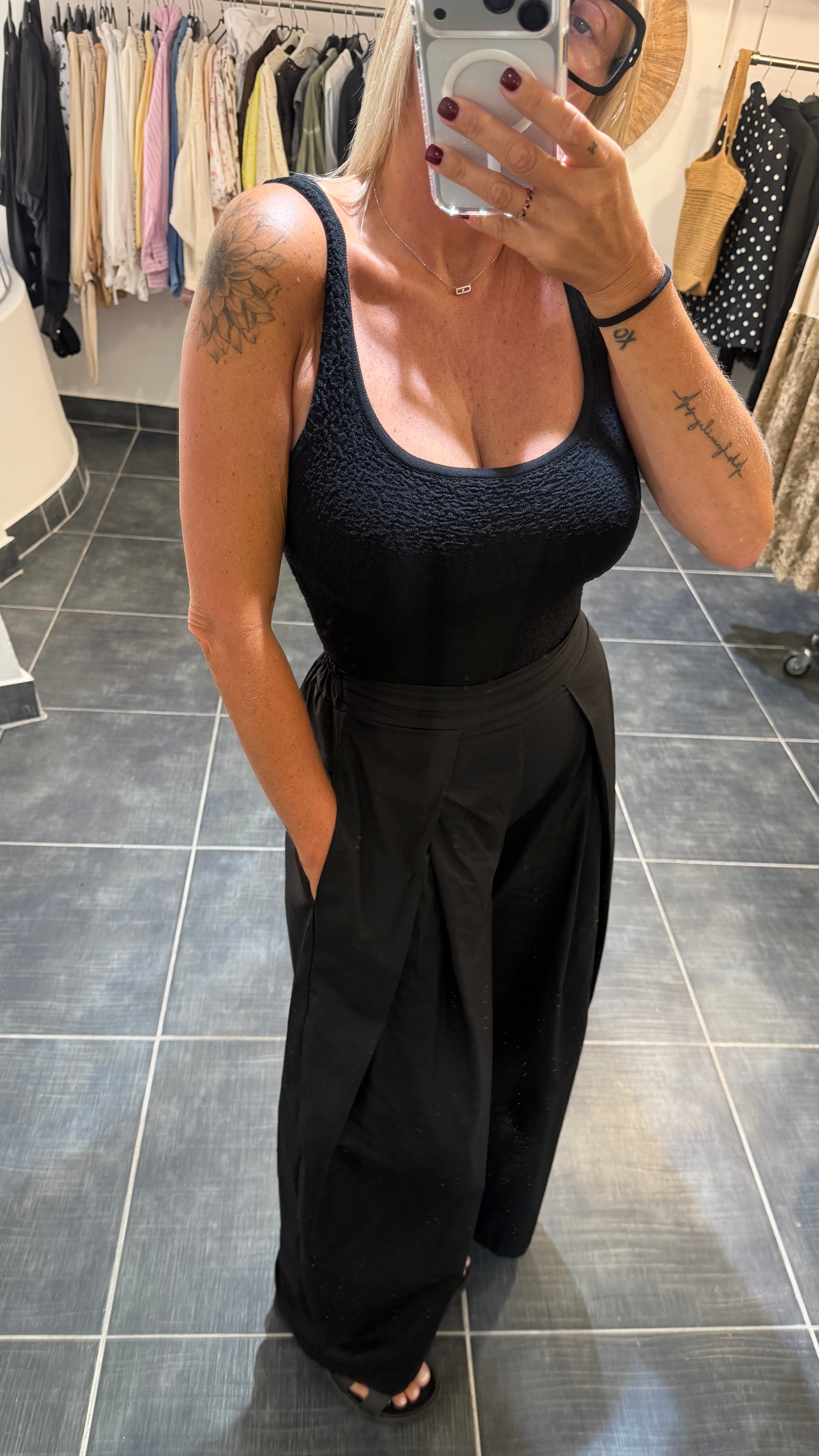Pantalon Large à plis ROBERT Noir