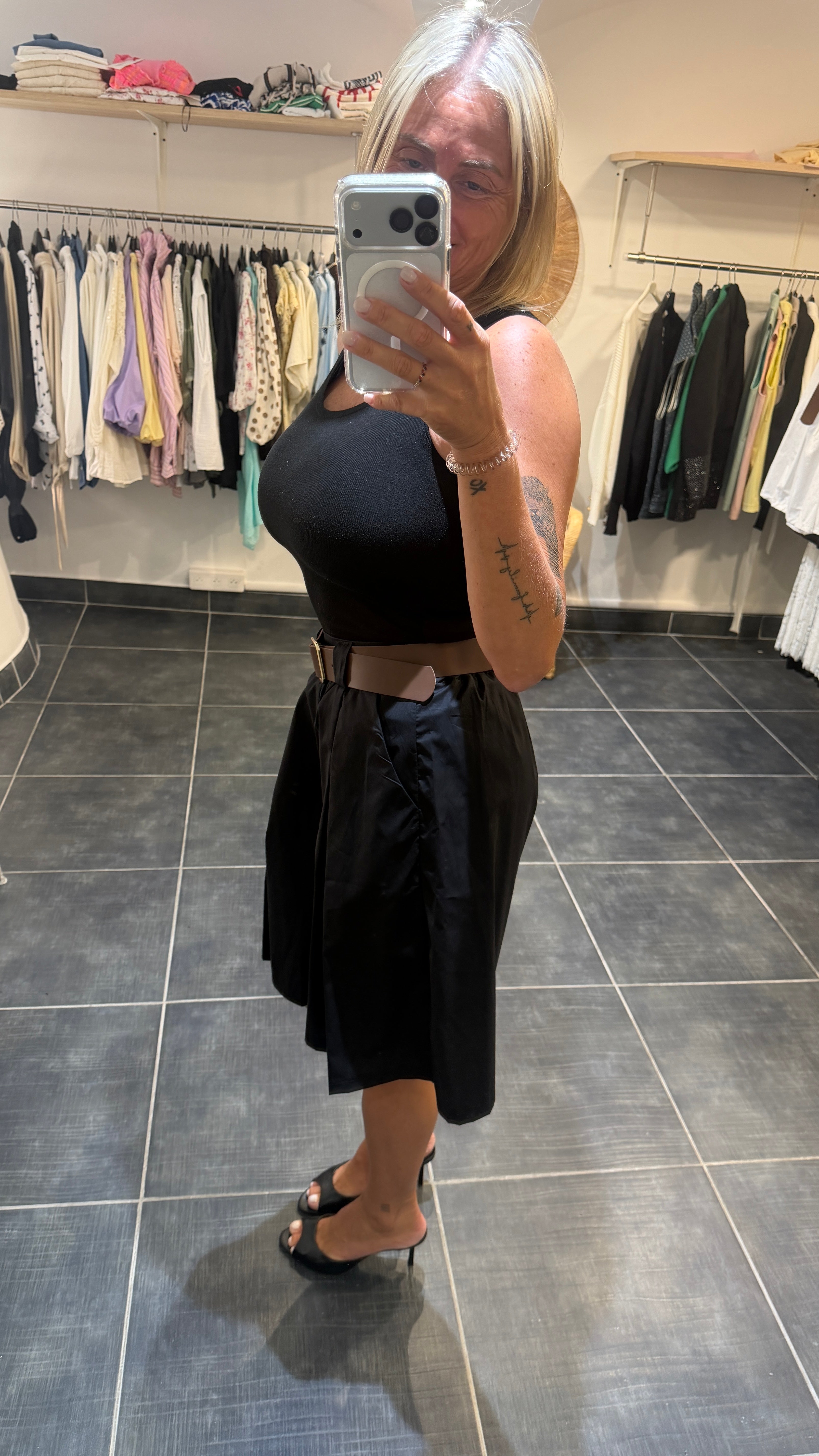 Bermudas Ample à plis BOB Noir