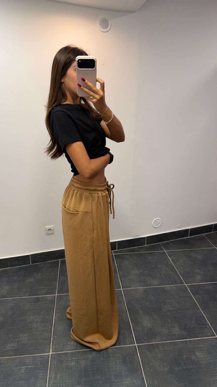 Pantalon fluide sport chic NEYMAR Camel