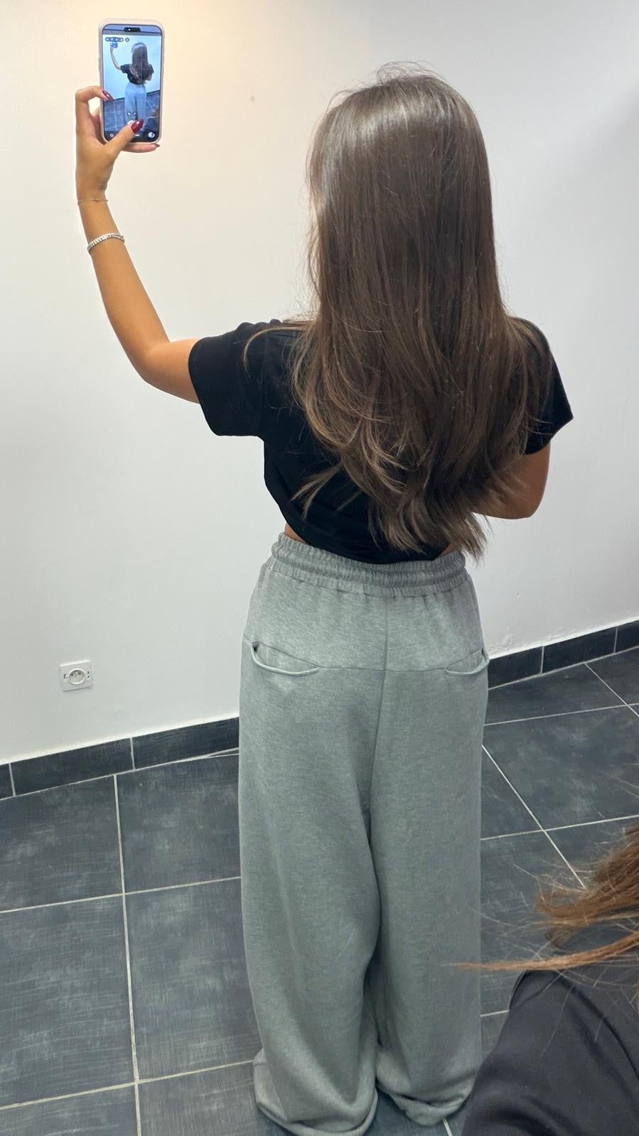 Pantalon fluide sport chic NEYMAR Gris chiné