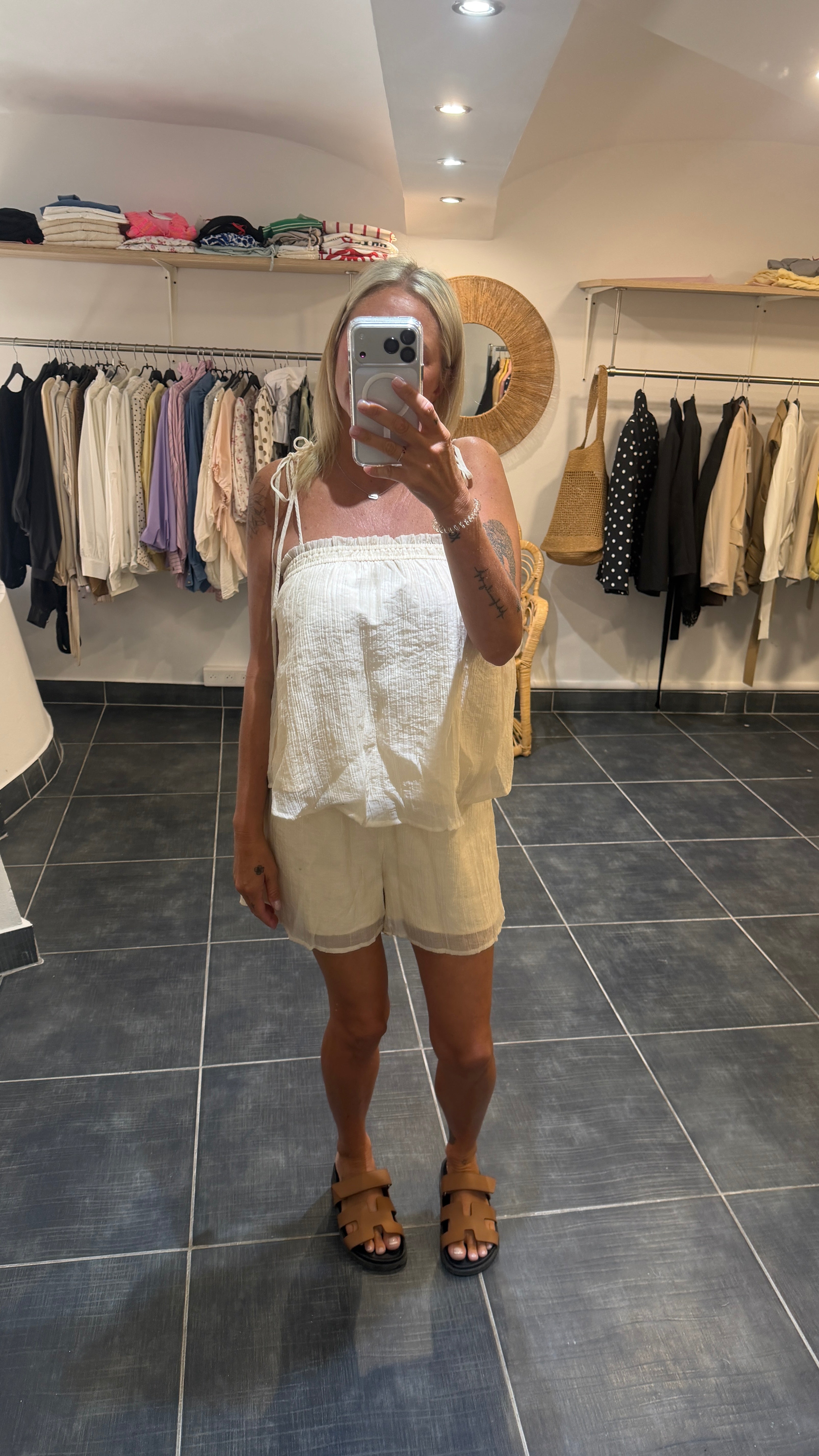 Ensemble Top+Short FLORIAN Ecru