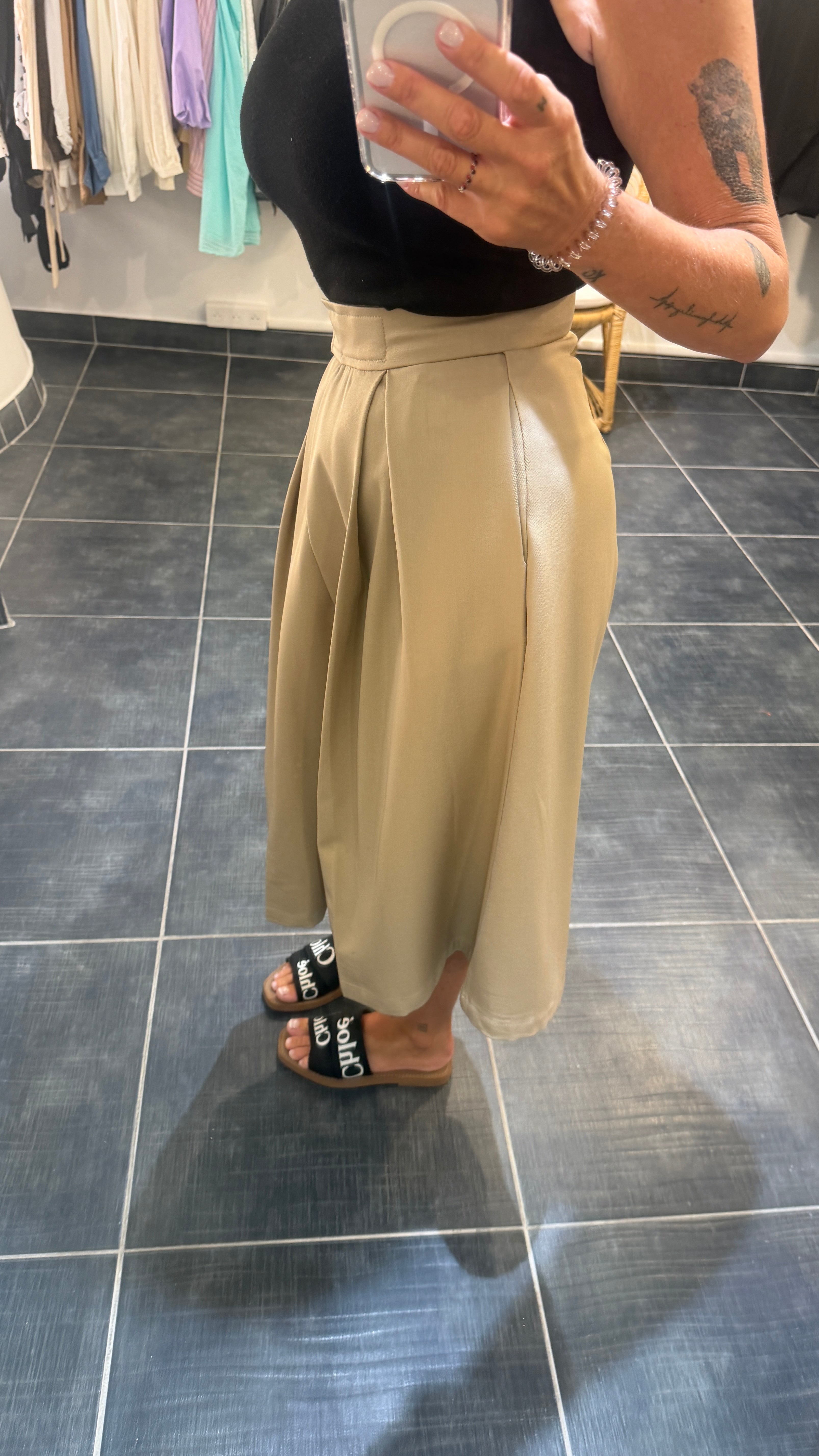 Bermudas ample et long RONNIE Beige