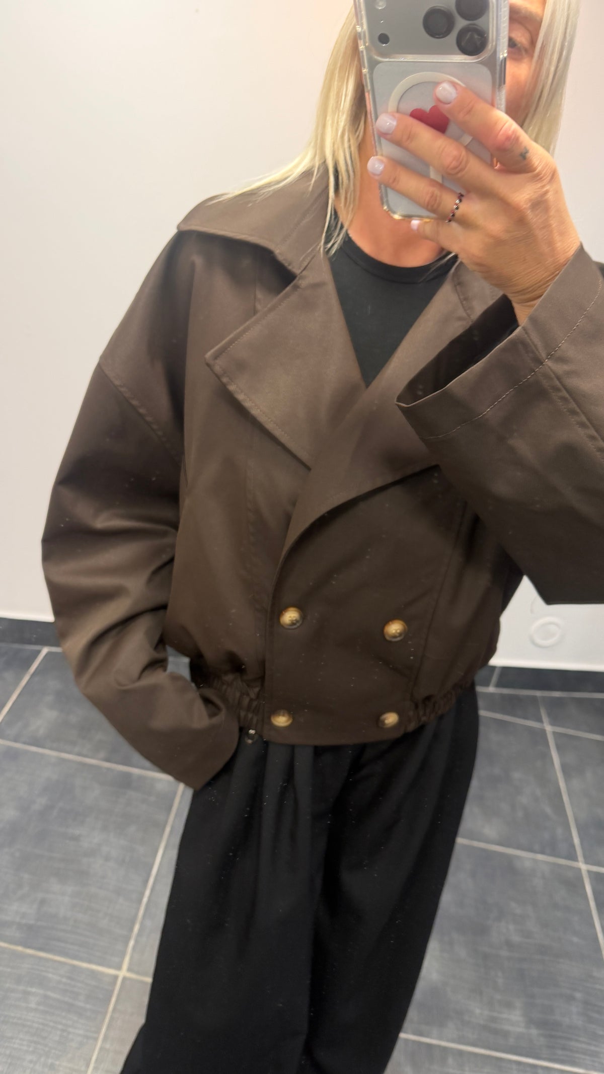 Veste Trench court ample TRENCHY Chocolat