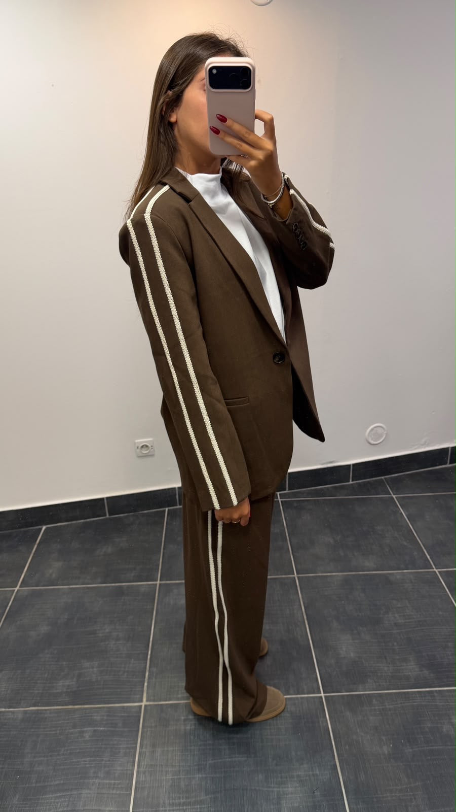 Blazer à galons MARIN Chocolat