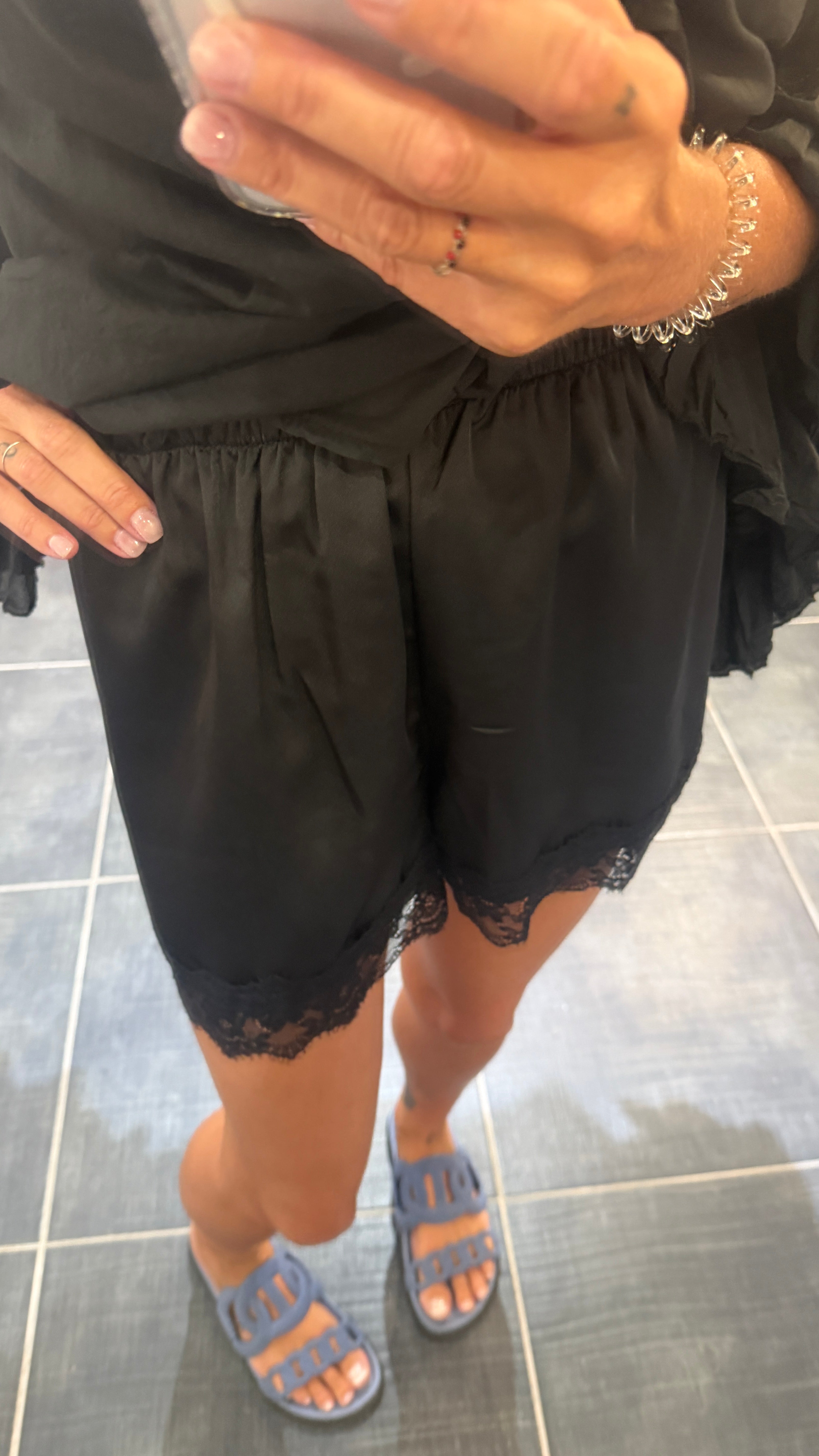 Short satiné FELICIEN Noir