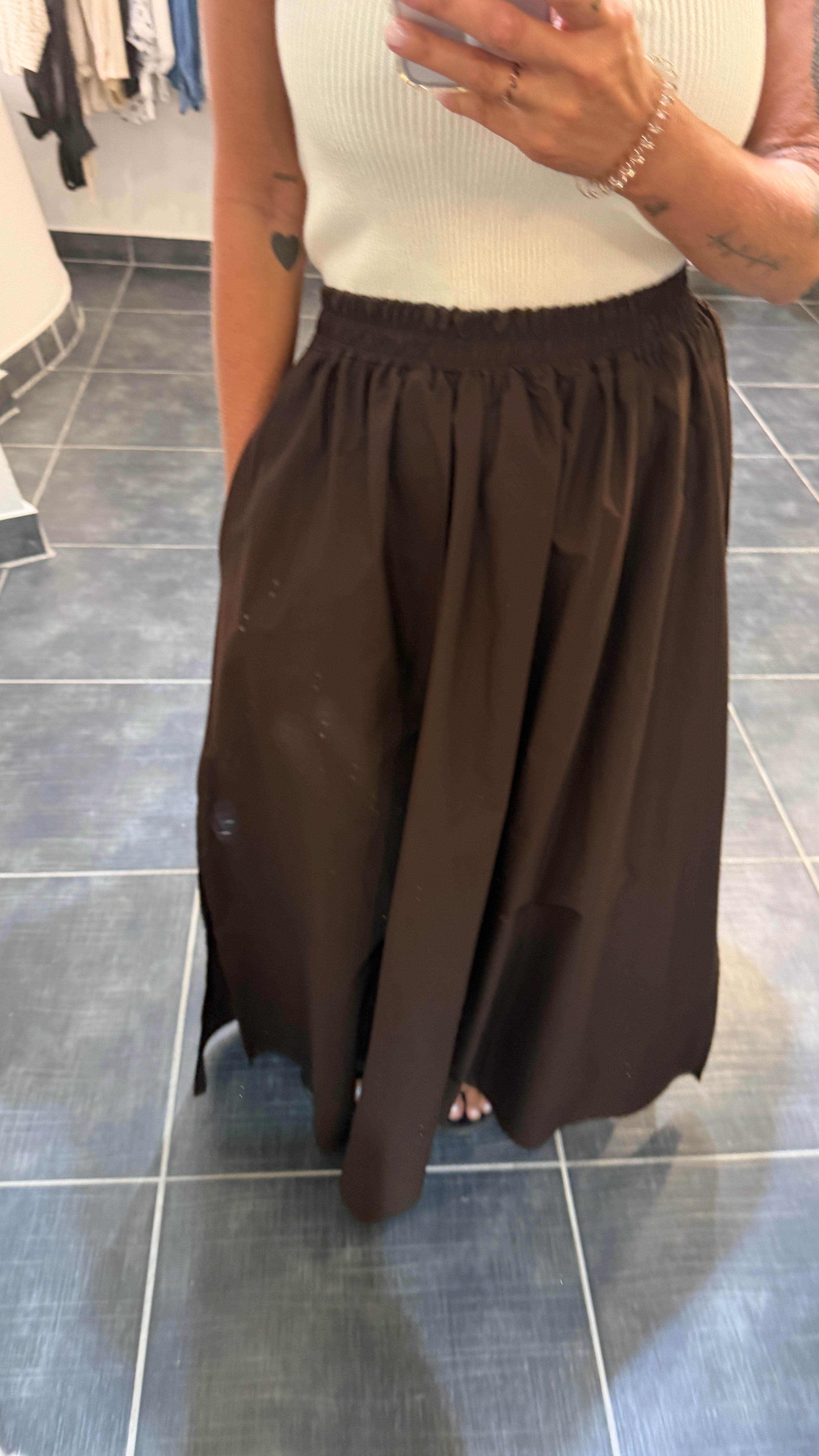 Jupe Longue ARIA Chocolat
