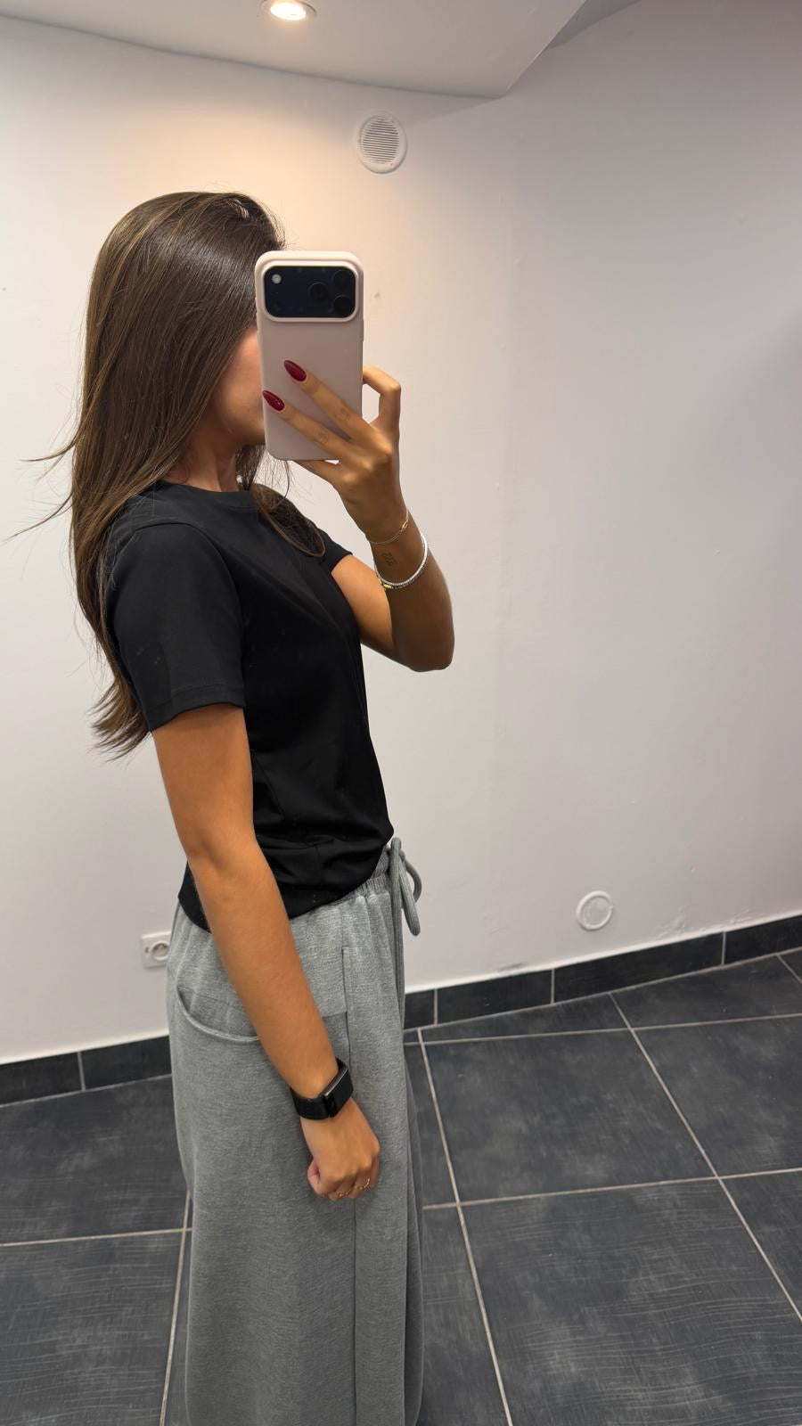 Pantalon fluide sport chic NEYMAR Gris chiné