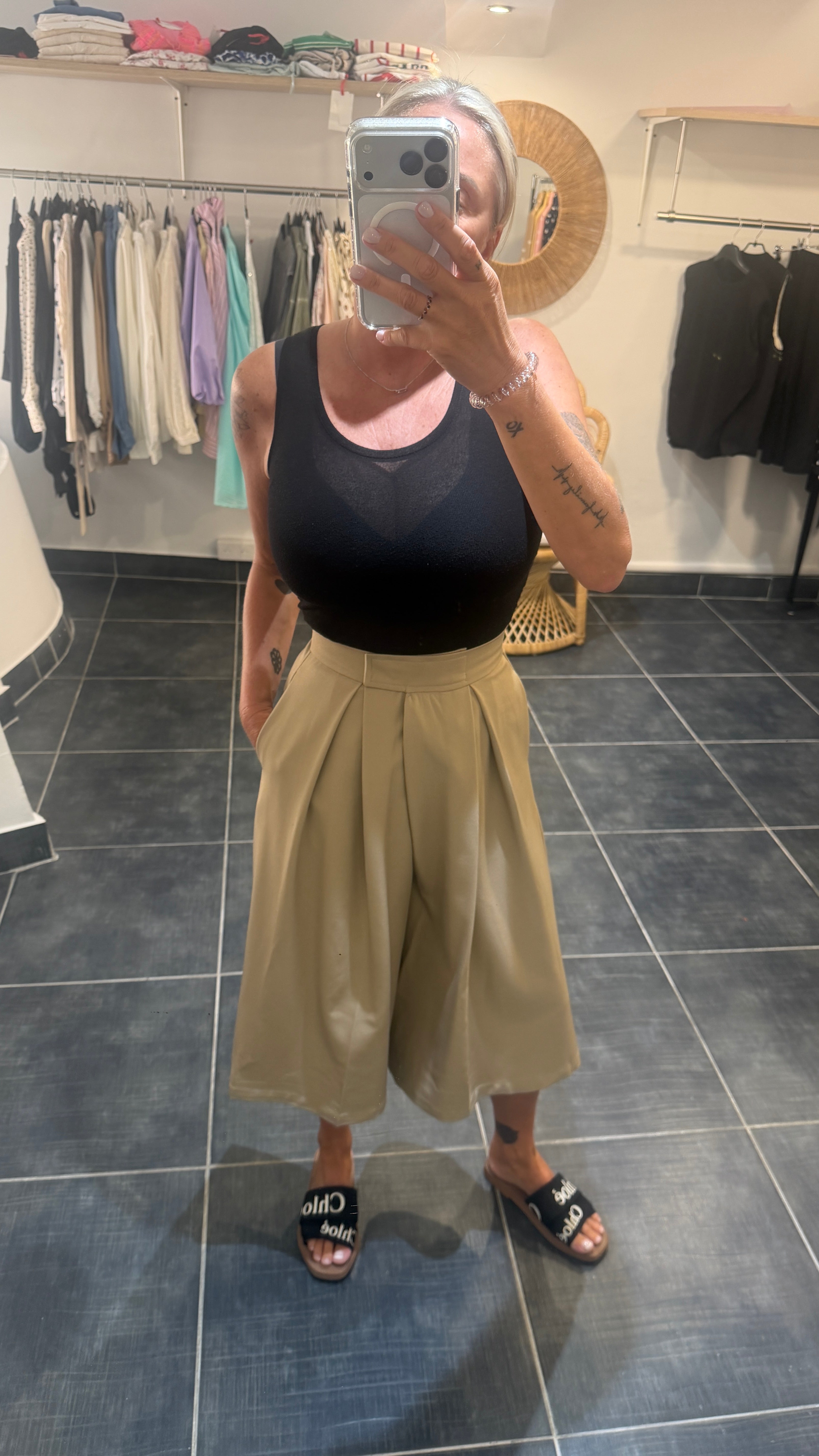 Bermudas ample et long RONNIE Beige