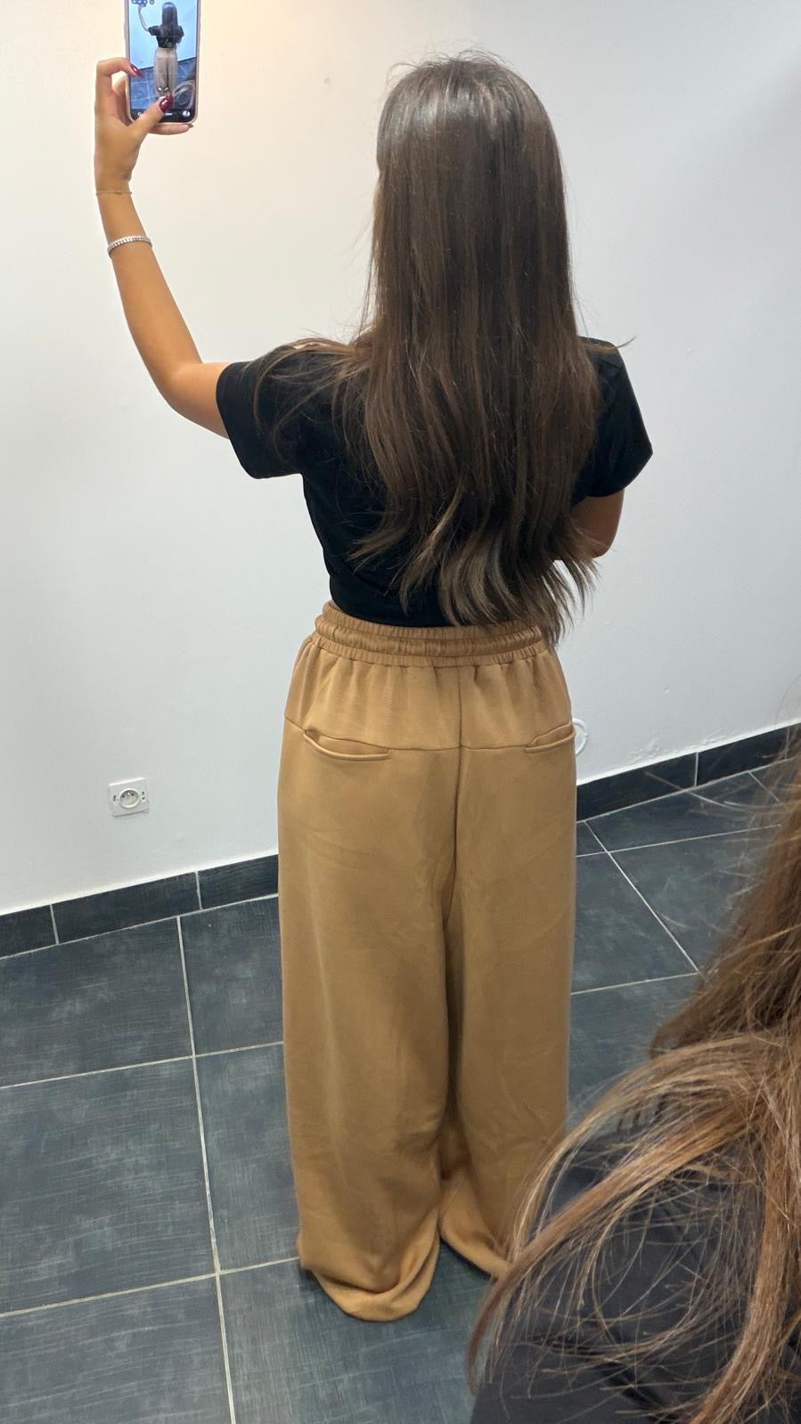 Pantalon fluide sport chic NEYMAR Camel