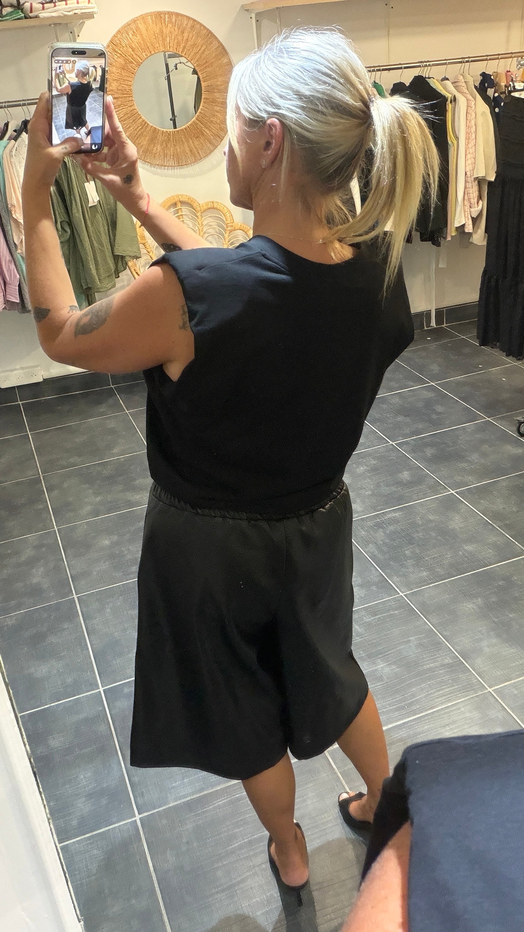 Bermuda en simili cuir TIZIANO Noir