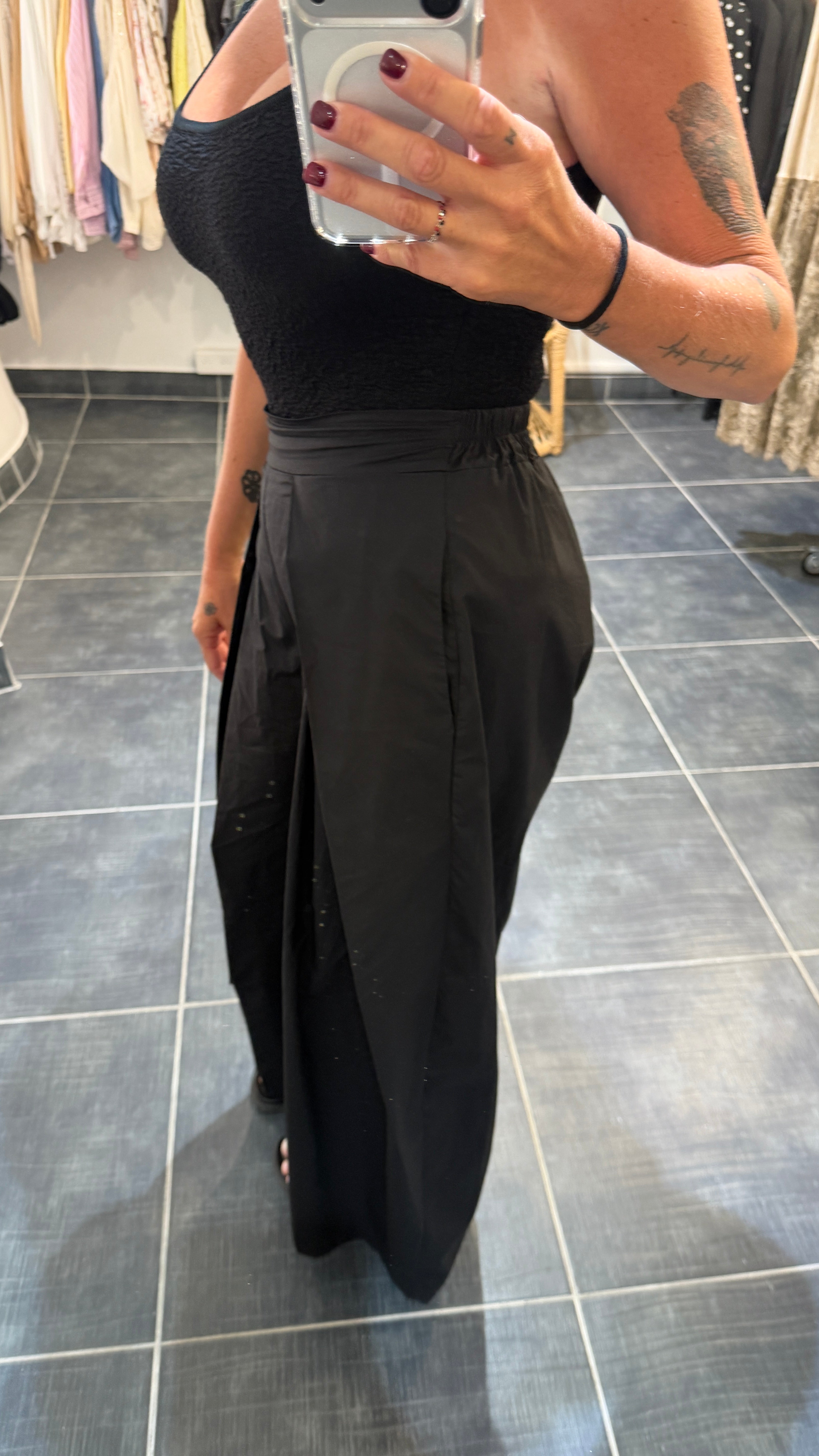 Pantalon Large à plis ROBERT Noir