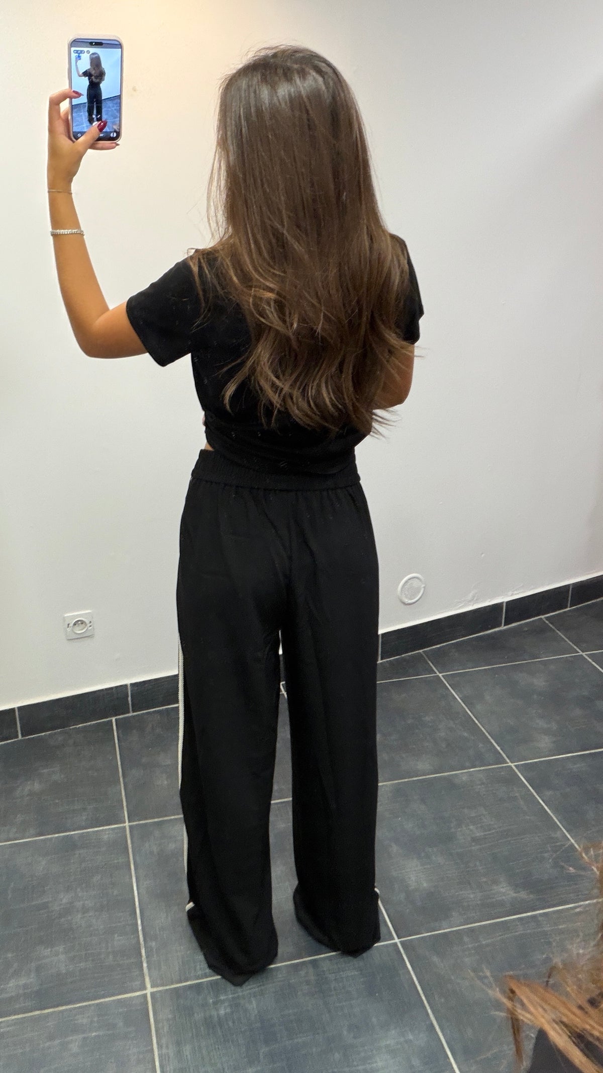 Pantalon à galons FRANCOIS Noir