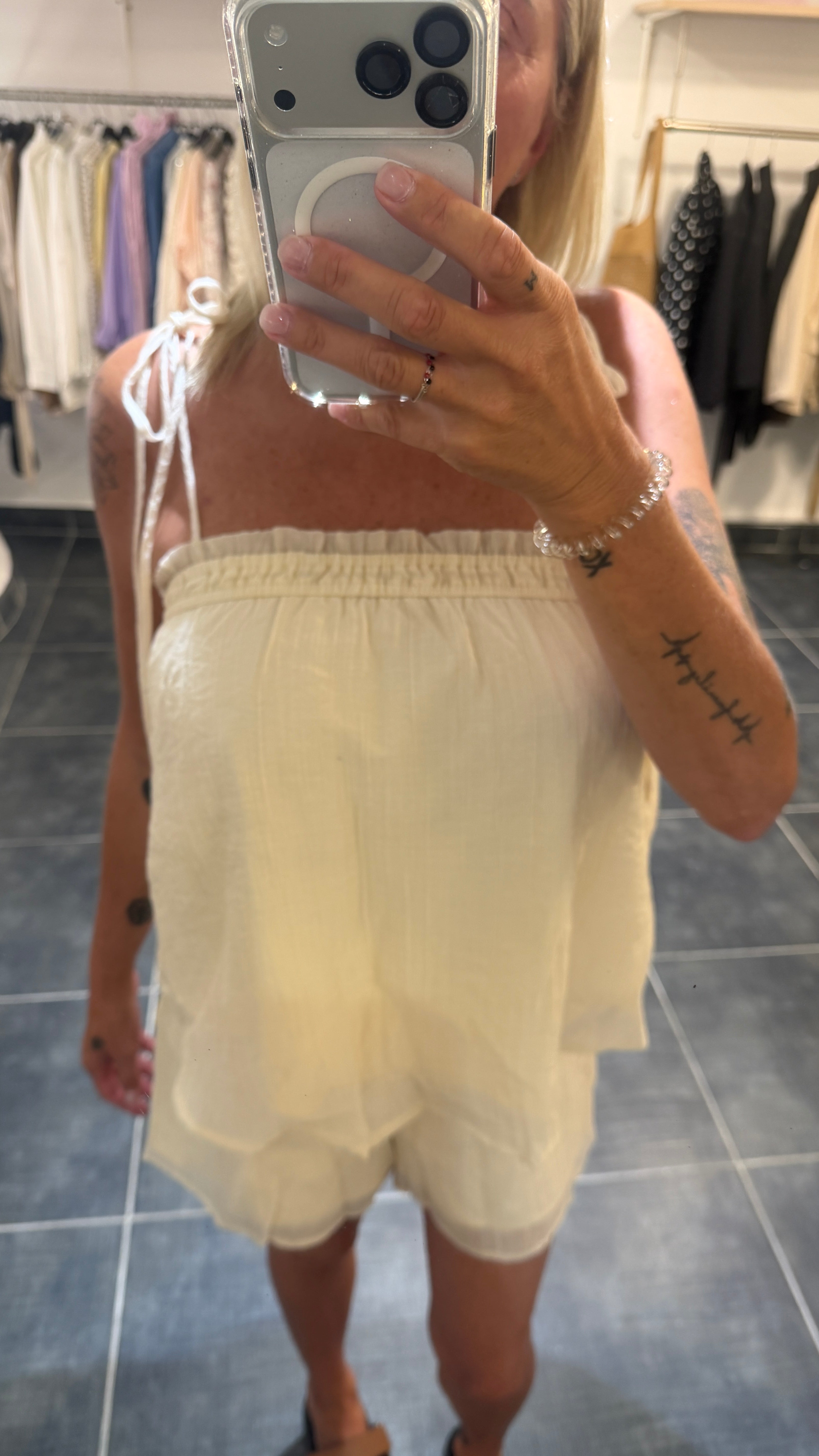 Ensemble Top+Short FLORIAN Ecru