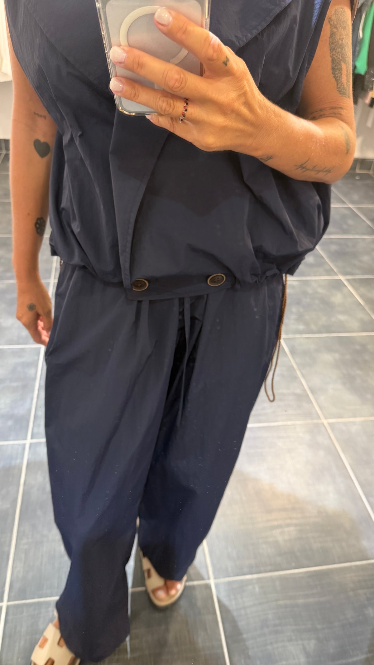 Pantalon Ample et léger CHUTE Marine