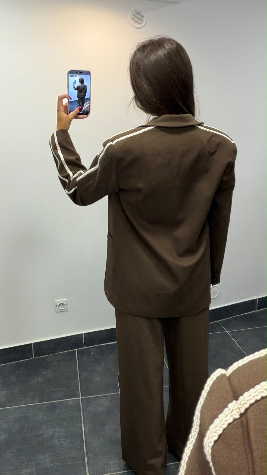 Blazer à galons MARIN Chocolat