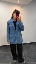 Blazer en jean doublé MILEY Bleu