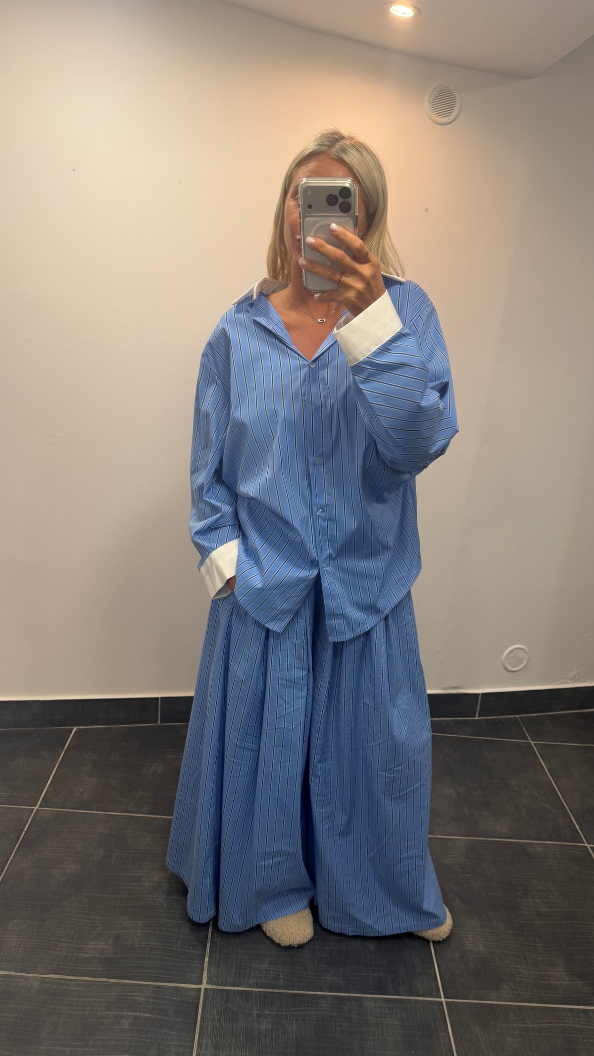 Chemise ample rayée CELESTE Bleu Ciel