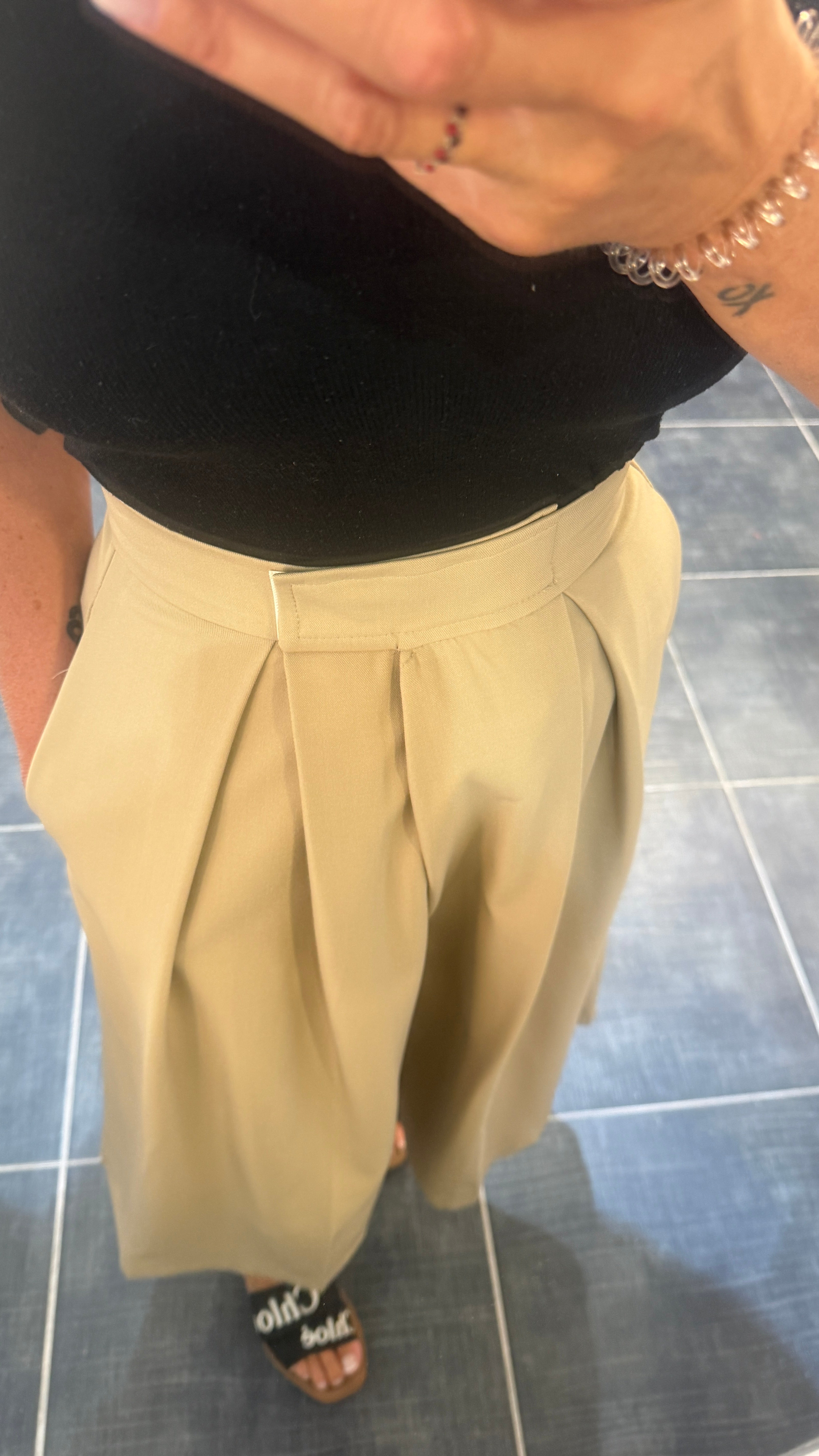Bermudas ample et long RONNIE Beige