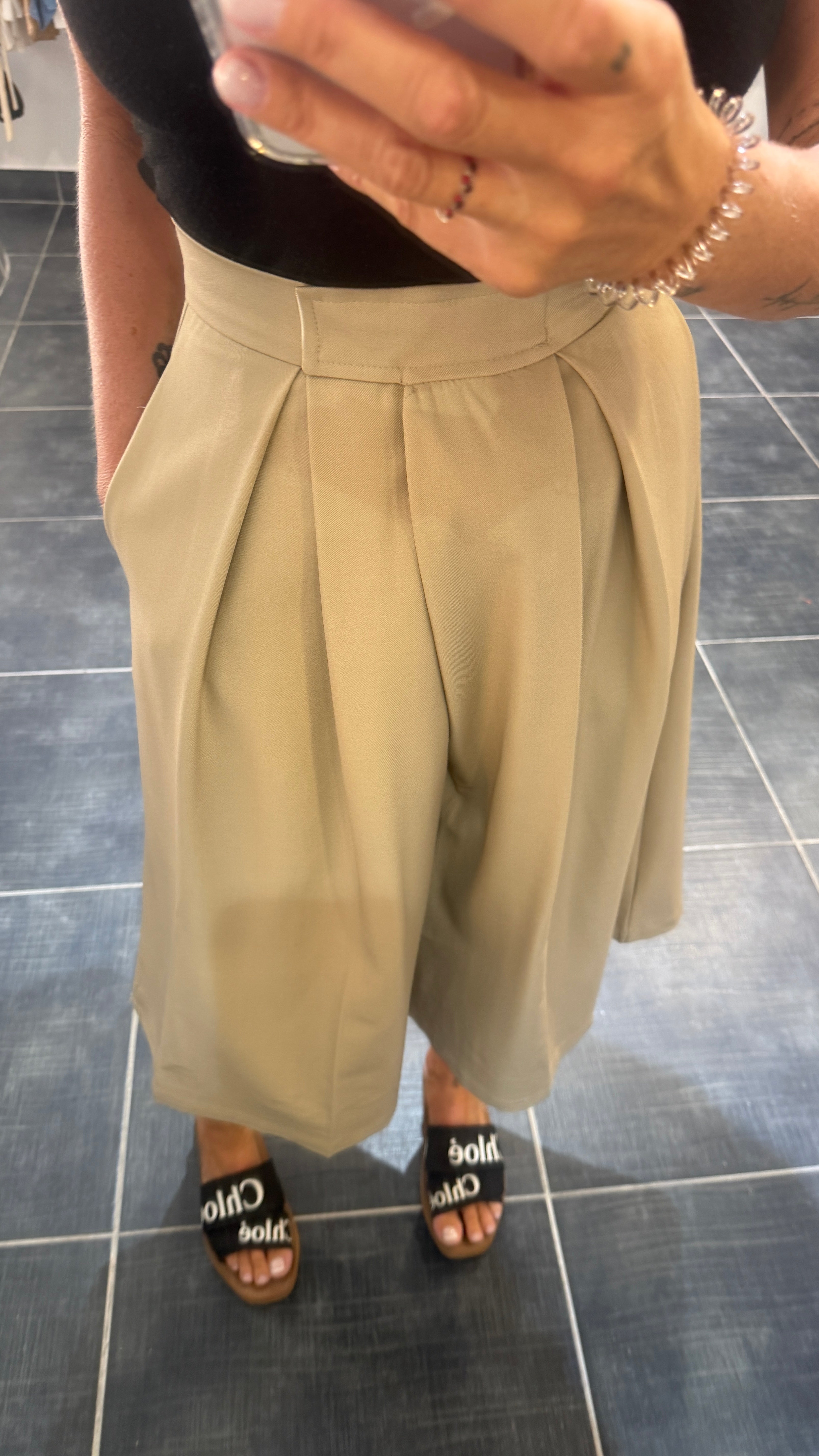 Bermudas ample et long RONNIE Beige