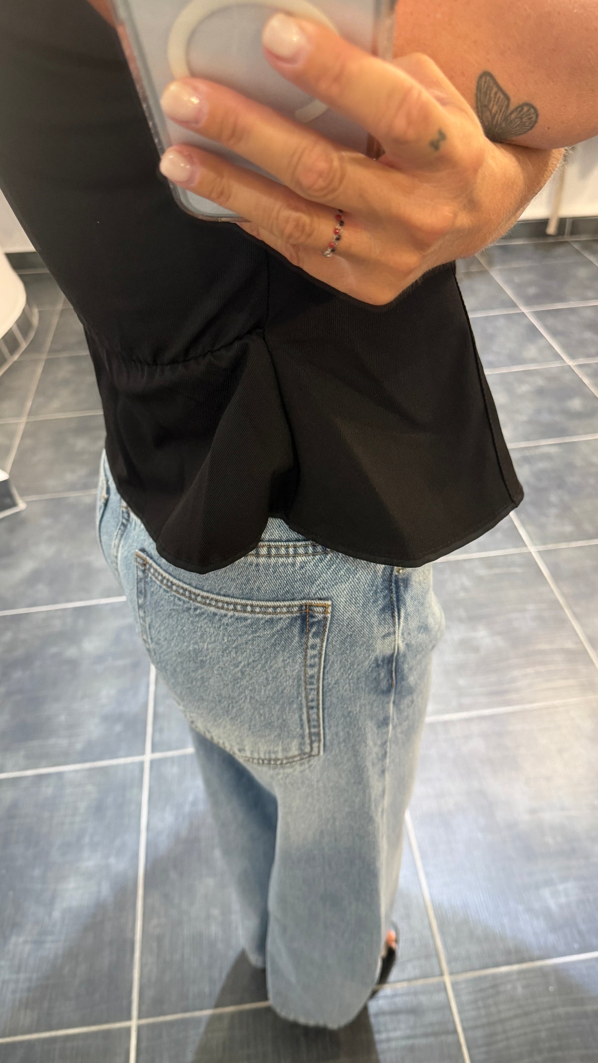 Top structuré taille cintrée CARLOS Noir