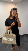 Sac Imitation fourrure DULCE Taupe