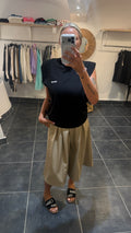 Top sans manches à Épaulettes OOTD Noir