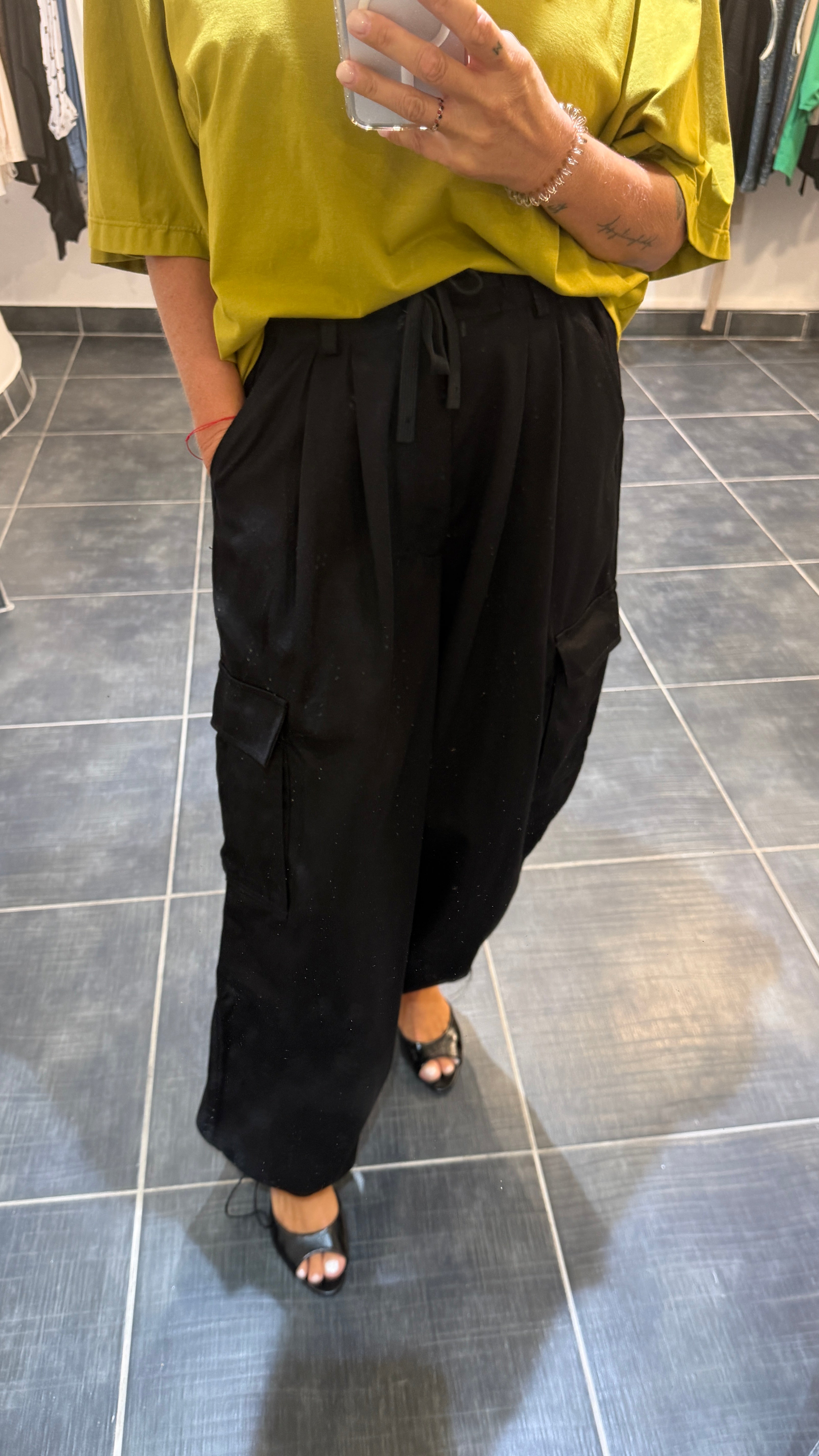 Pantalon style Cargo MORO Noir