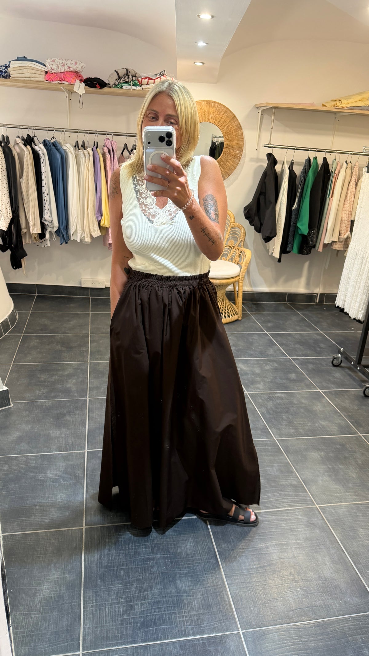 Jupe Longue ARIA Chocolat
