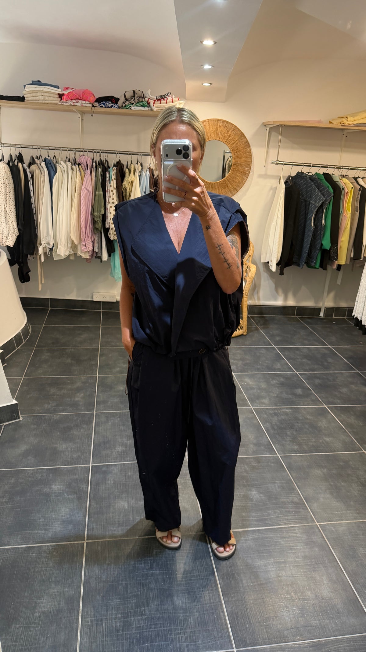Pantalon Ample et léger CHUTE Marine