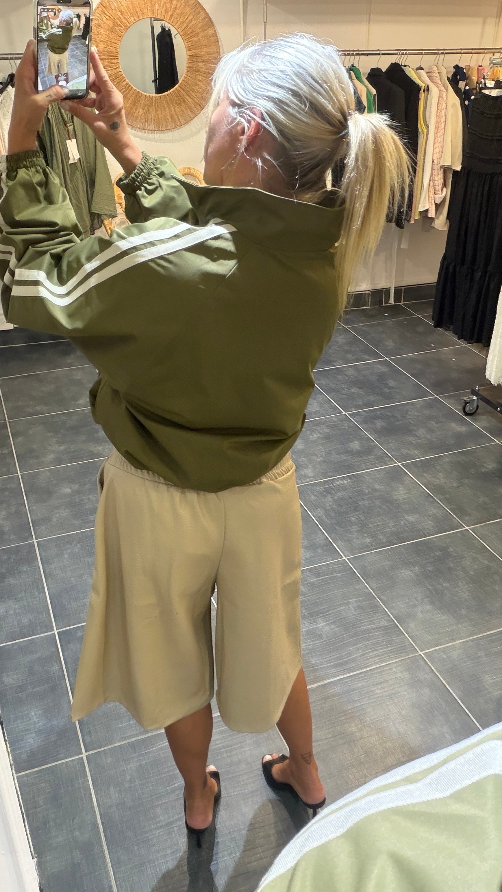 Bermuda en simili cuir TIZIANO Beige
