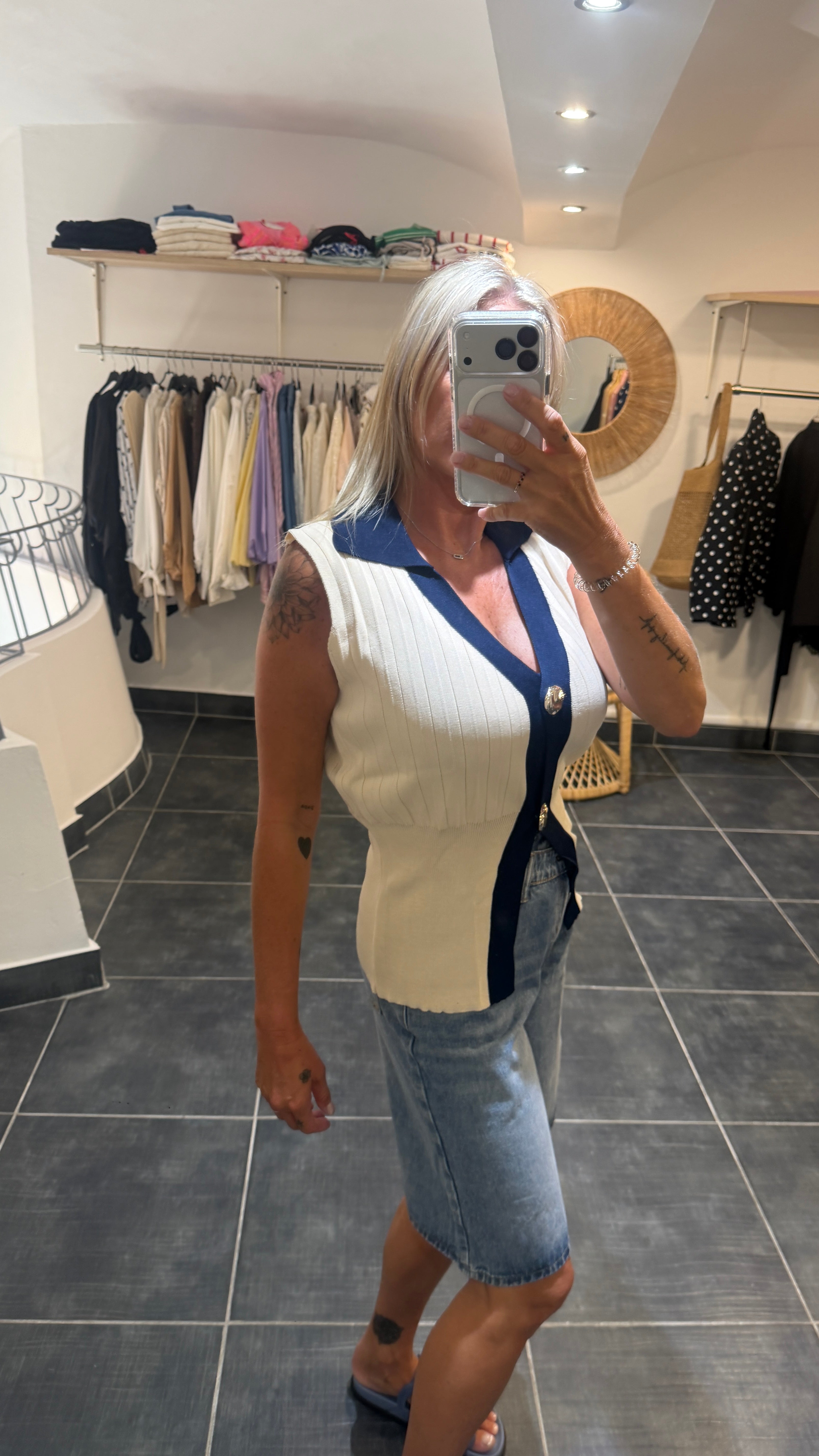 Top en maille SOPRANO Beige