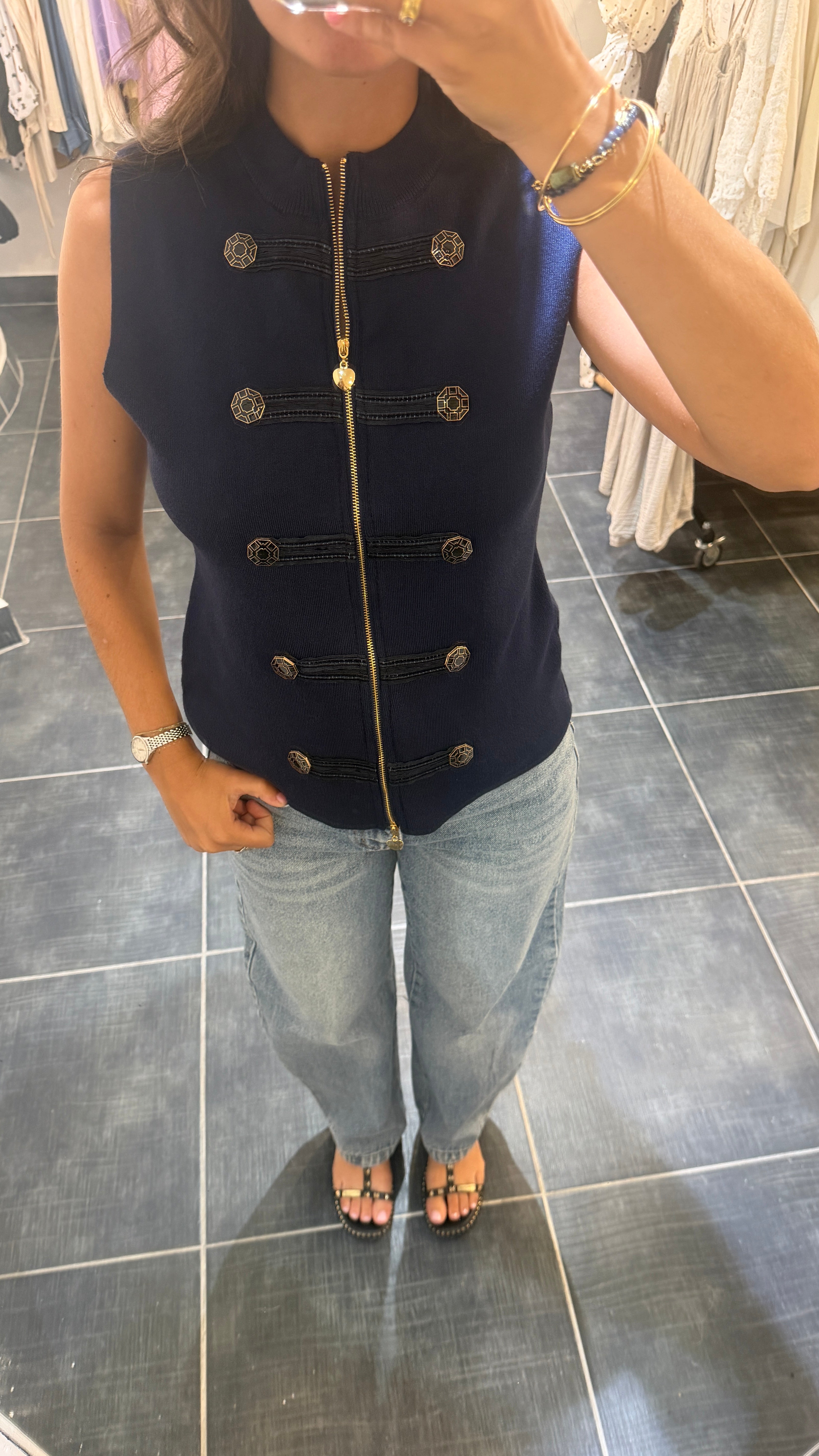 Gilet officier zippé OFF Marine